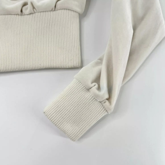 Hello Kitty & Friends x Forever 21 Womens Ivory Cropped Hoodie Full Zip sz M - Picture 3 of 10